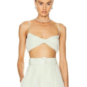 MATTHEW BRUCH Twist Bandeau Crop Top NWT
